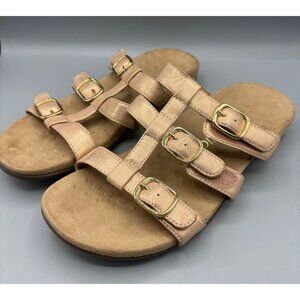 Vionic Womens Sandals 10 Rose Gold Sandals Comfort Straps Slip On